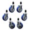 Service Caster Regency 600CASTER6 5'' Replacement Caster Set with Brakes, 6PK REG-EX20S514-PPUB-BLUE-4-TLB-2-112 - alternate 1